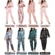 thumbnail image 3 of Conjunto de pijamas para mujer, manga larga, satén suave, cuello con muescas, botones, pijamas, r Romacci Pijamas Mujer, 3 of 6