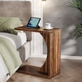 thumbnail image 2 of Set of 2 C-Shaped End Tables for Couch, Narrow Sofa Side Tables, Wood C Tables for Living Room, Bedroom, Small Spaces, 2 of 10