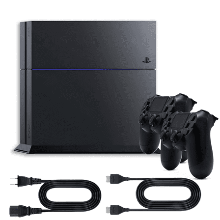 Pre-Owned Sony Playstation 4 PS4 Original 500GB Gaming Console with Two Retrofam Controllers, Black