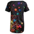 thumbnail image 4 of Xihbxyly Zippered Tops for Women Plus Size V Neck T Shirts Women Short Sleeve Shirt Half Zipper Blouse Loose Comfortable Print Top Blouse Graphic Tee Shirts 2024 Summer Tops #4, 4 of 6