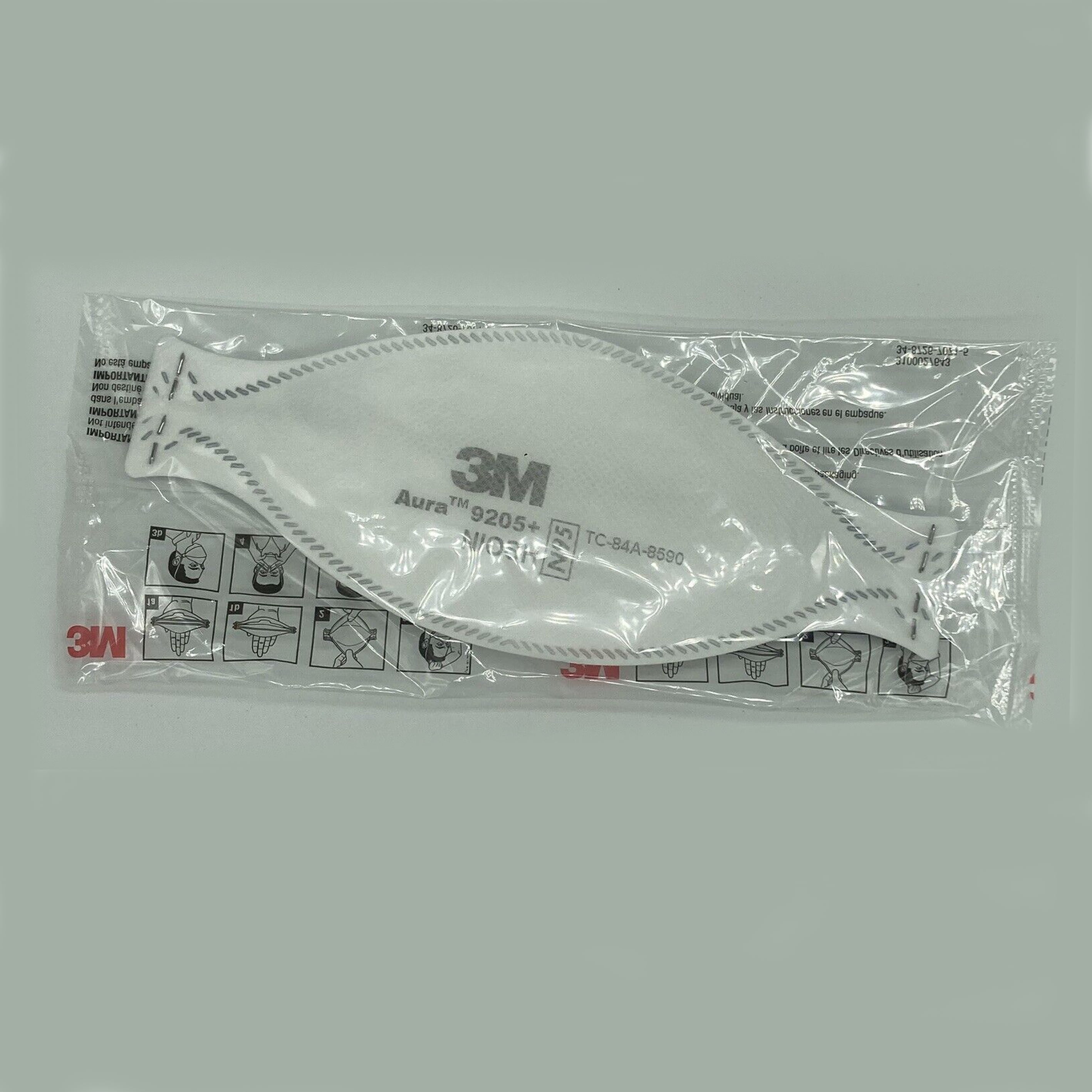 3M Aura 9205 +, N95 ,Clean and dust proof 40 / Pack, White