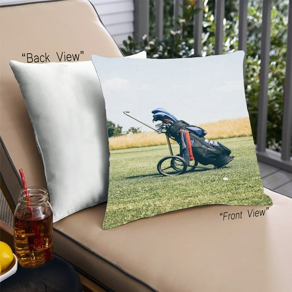 Ahgly Company Sports Golf Outdoor Throw Pillow, 18 inch by 18 inch