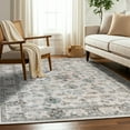 thumbnail image 4 of Delara 8'x10' Machine Washable Area Rug, Soft & Durable, Non-Slip, Stain Resistant, Ivory Bloom, for Bedroom, Living & Dining Room, 4 of 8