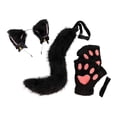 thumbnail image 3 of Juego de orejas y cola de gato Fernando Negro, 3 of 8
