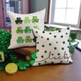 thumbnail image 3 of St Patricks Day Pillow Covers 18x18 Happy St Patricks Day Lucky Green Clovers Decor for White Throw Pillows Covers St Patricks Day Pillow Covers Decor Couch Living Room 70B, 3 of 6
