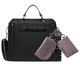 thumbnail image 1 of Set de Bolsa Steve madden Bevelyn Black + Monedero Lila, 1 of 6