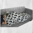 thumbnail image 6 of Cat Soft Flannel Fleece Throw Blanket, Silhouette of a Kitten Monochrome Feline Pattern House Pet Illustration Halloween, Cozy Plush for Indoor and Outdoor Use, 70" x 90", Black White, by Ambesonne, 6 of 6
