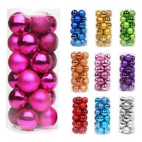 Mecorevxz 24Pcs Christmas Ball Ornaments Shatterproof Christmas Ornaments Set Decorations for Xmas Tree Balls 40mm/1.57" (Hot Pink)