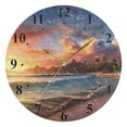 thumbnail image 5 of Sea and Beach Black 10 inch Wall Clocks Non Ticking Easy to Read Battery Decorative for Home Bathroom Kitchen Bedroom Living Room, 5 of 8