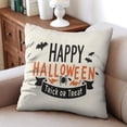 thumbnail image 3 of Halloween Pumpkin Ghost Throw Pillow Covers Ghost Boo Pillow Cover Sofa Bed Throw Cushion Cover for Living Room Decoration,20x20 Inch (2Pcs), 3 of 6