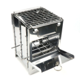 thumbnail image 1 of Estufa de leña cuadrada de acero inoxidable ajustable, parrilla plegable, mini estufa de carbón para exteriores, parrilla para barbacoa, 1 of 5