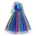 thumbnail image 2 of Vestido IBTOM CASTLE Floral Arcoíris con Encaje y Mangas 3/4 para Niñas, 2 of 6