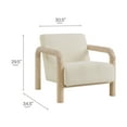 thumbnail image 4 of Sereno Boucle Accent Chair in Cream Oak, 4 of 9