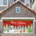 thumbnail image 4 of Hometravel Christmas Garage Door Decor, Merry Christmas Printed Hanging Cloth, Festive Outdoor Garage Banner for Seasonal Display and Holiday Atmosphere, 4 of 6