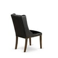 thumbnail image 2 of East West Furniture Forney 38" Leather Dining Chair in Jacobean/Black (Set of 2), 2 of 4