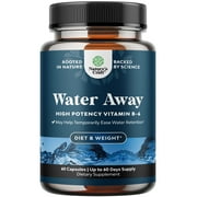 Natures Craft Water Away Diuretic Water Pills w/ Vitamin B6, Potassium & Dandelion Root, 60 Capsules