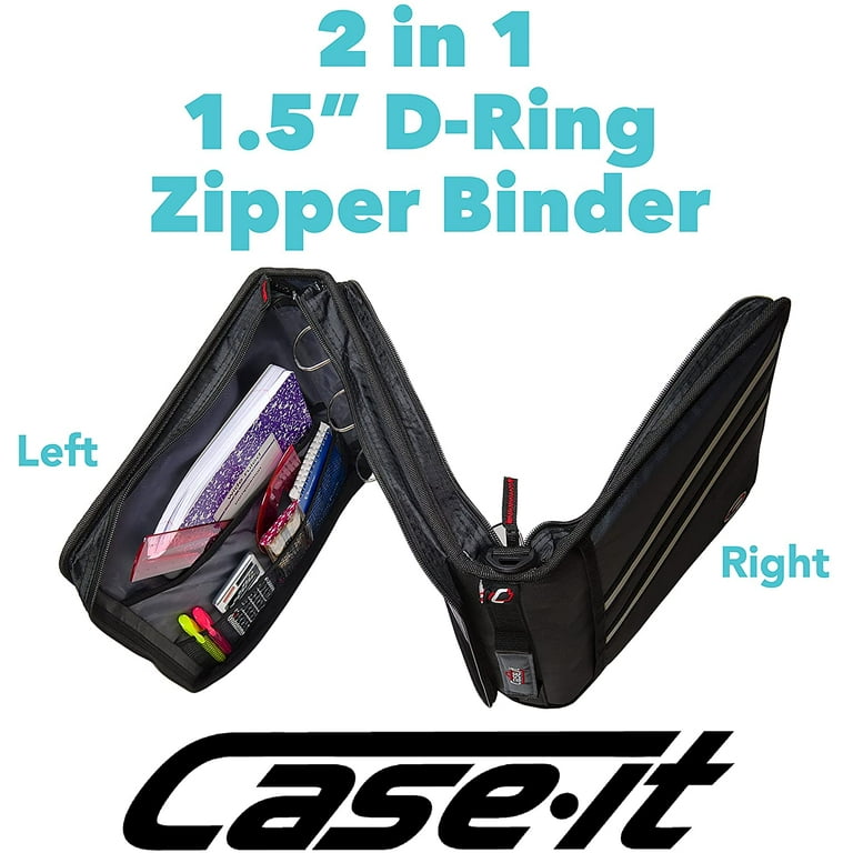 Case-it The Z Shape Zipper Binder - Two Binders in One - Double