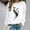 05 White, variant on YueHuiYing Women's Oversized Green Leaf Letter Print Crew Neck Long Sleeve St. Patrick's Day Versatile Hoodless Sweatshirt