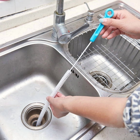 NOVELAR Flexible 28-Inch Drain Snake Brush, Scours Hard-to-Reach Spots, For Clearing Sink and Shower Blockages