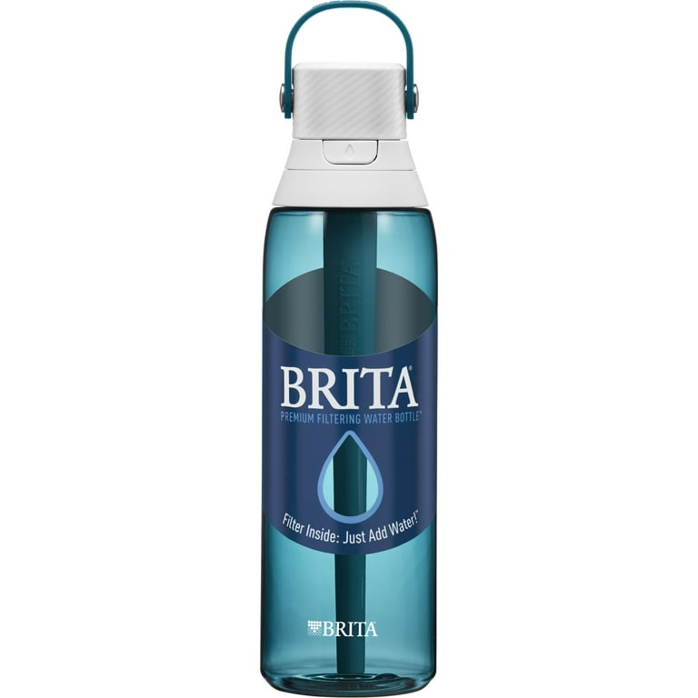 Brita Premium Leak Proof Filtered Water Bottle, Sea Glass, 26 oz