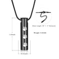 thumbnail image 2 of Cremation Ashes Jewelry Paw Print Cylinder Memorial Urn Necklace for Dog Cat Ashes Locket Stainless Steel Keepsake Pendant Necklace, 2 of 7