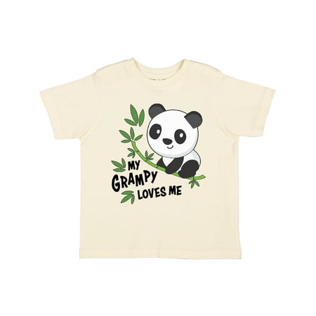 

Inktastic My Grampy Loves Me- cute panda Gift Toddler Boy or Toddler Girl T-Shirt