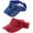 Royal Blue+red, variant on 2PCS Bling Rhinestones Sport Sun Visor Hats for Women Adjustable Summer Cap
