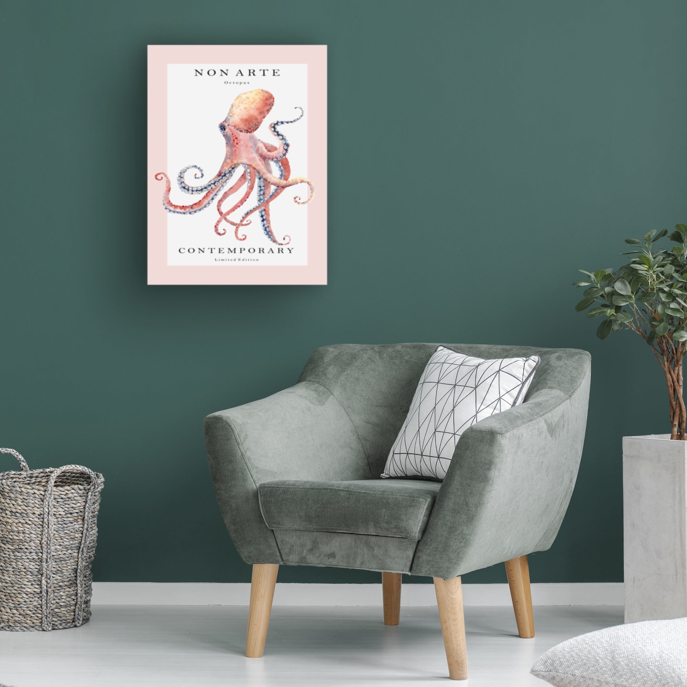 Trademark Fine Art Rikke Londager Boisen Non Arte Octopus Canvas Wall Art