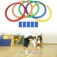 thumbnail image 3 of Hopscotch Rings Game Hopscotch with Connectors Ages 3+ Kid Play Set Durable Game Toy Agility Training Colored Hopscotch Jump 28cm 5 rings, 3 of 5