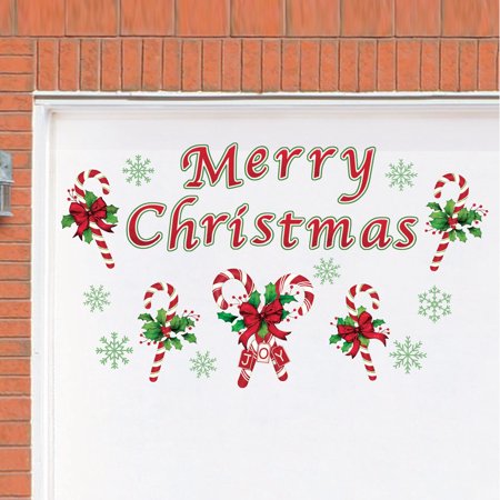 Christmas Candy Cane Decorative Garage Door Magnets - Reusable Outdoor ...