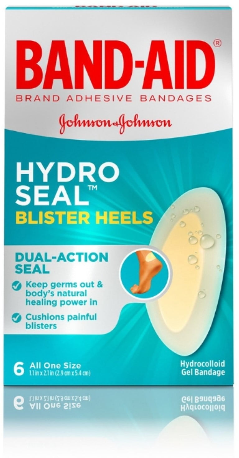 2 Pack JOHNSON'S BandAid Brand Hydro Seal Adhesive Bandages for Heel