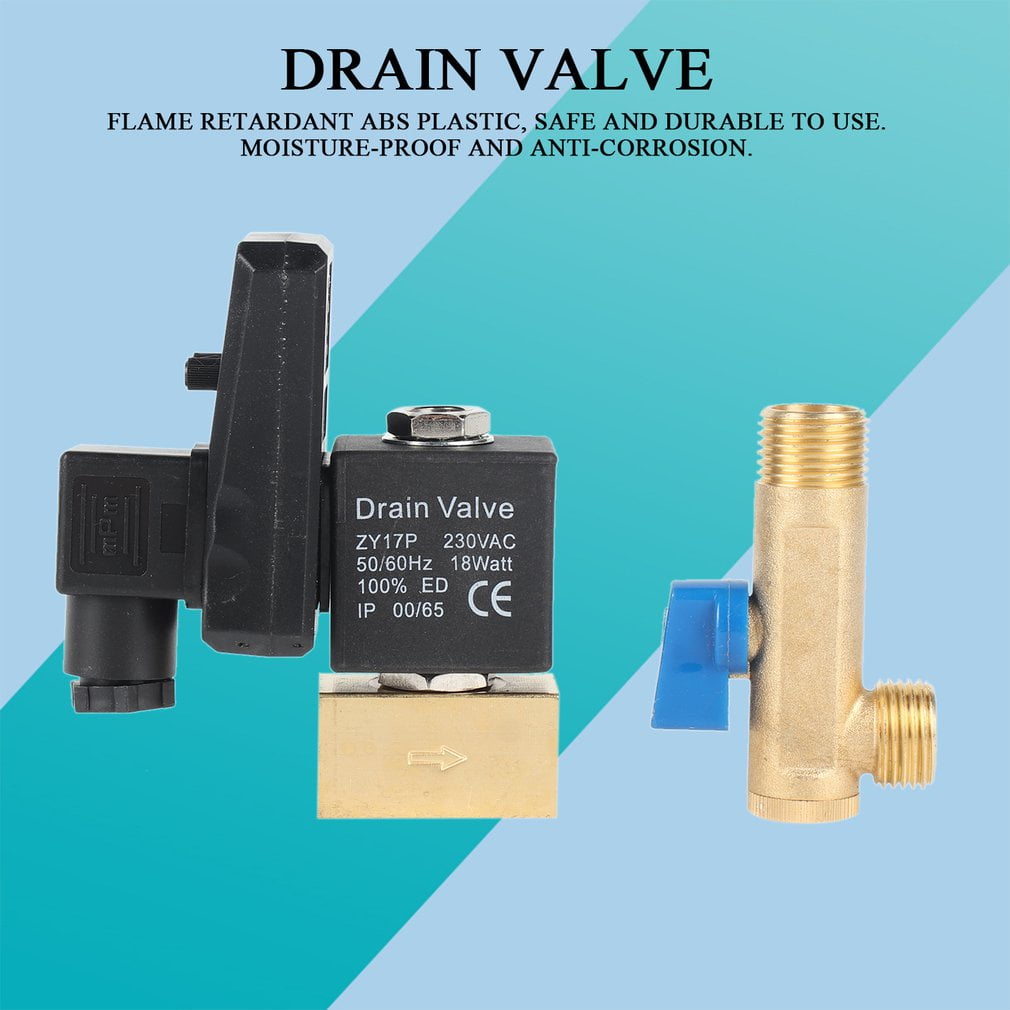 Details about   AC 110V 1/2" 2way Electronic Timed Air Compressor Gas Tank Automatic Drain Valve 