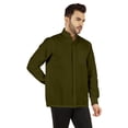 thumbnail image 3 of Bestman Solid Long Sleeve Shirt For Mens Front Double Button Placket Chinese Collar Shirt, 3 of 7