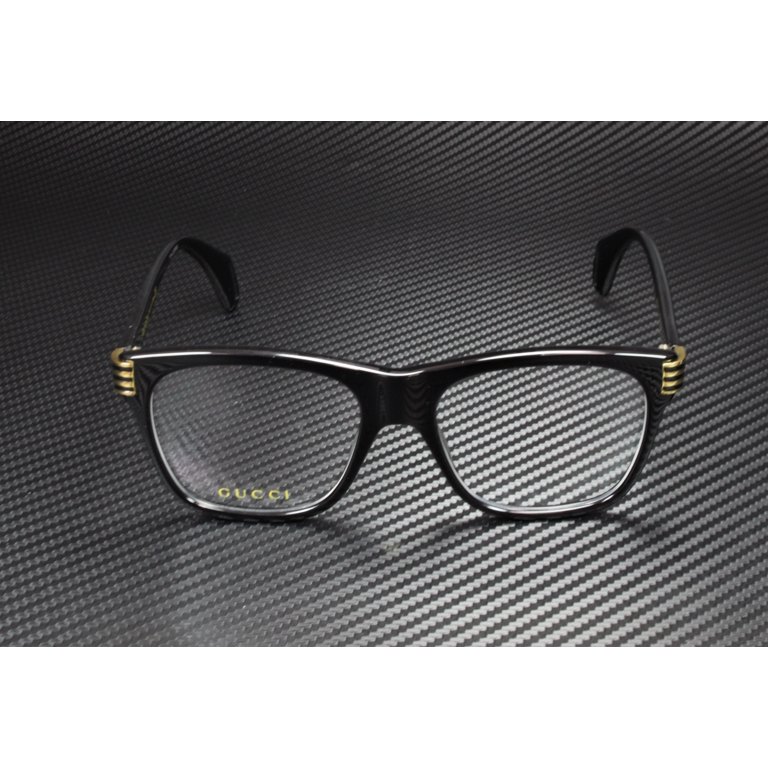 New Authentic- Gucci Square Eyeglasses GG0526O 001 Black 54mm 526 Gucci Square Eyeglasses GG0526O 001 Black 54mm 526 - Walmart.com main image 3