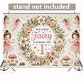 thumbnail image 5 of Fairy One Birthday Backdrop Our Little Fairy is Turning One Photography Background Pink Floral Garland Newborn Baby Shower Birthday Party Decorations Banner Supplies Photo Booth Props, 5 of 5