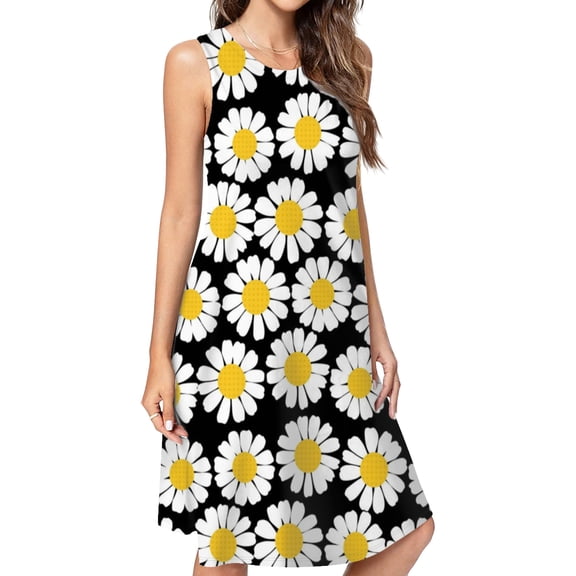 Pop Daisy Dress Elegant Party Dresses Evening Dresses Women Dress Sleeveless Dress Ladies Dresses
