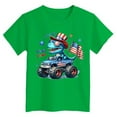 thumbnail image 4 of Gubotare Boys July 4th Shirts Toddler Boys and Big Boys T Shirts Summer Short Sleeve Breathable Kids Tops (Green,Size 3-4 Years), 4 of 4