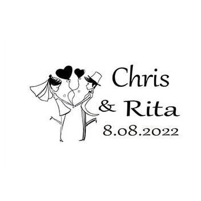 Etiqueta rectangular personalizada, pegatina de boda, transparente, con logotipo personalizado, nombre personalizado y etiqueta de vela, 100