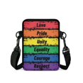 thumbnail image 2 of Chririnla Crossbody Bags for Hiking, 2 Layers Lightweight Crossbody Purse for Women Rainbow Pride Stripes Shoulder Purse, 2 of 7