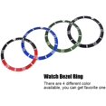 thumbnail image 4 of Veeki Ceramic Watch Bezel Insert Numbers Markers Wristwatch Loop Replacement Classic Ring Wristband(Black + Red)-051601, 4 of 5