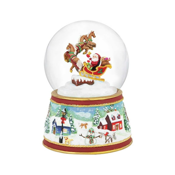 Santa's Sleigh - Musical Snow Globe