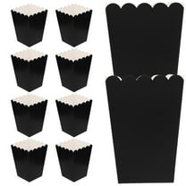 24 Pcs Mini Popcorn Boxes, Trianu Popcorn Bags Open Top Paper Popcorn Containers Popcorn Candy Boxes for Movie, Party (Black)