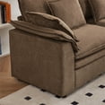 thumbnail image 3 of Yeahumalia Oversize Comfy Loveseat Sofa Sleeper - 87'' Chenille with Deep 24'' Seat and 4 Pillows, Brown, 3 of 7
