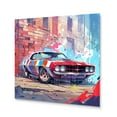 thumbnail image 2 of Designart "Muscle Car with Graffiti I" Muscle Car Metal Art Living Room, 2 of 5