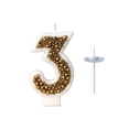 thumbnail image 2 of Gold Macaron Pearl Number Birthday Party Candles Children's Cake Decorations, 2 of 6