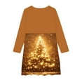 thumbnail image 5 of Spazoro Kids Girls Dress, Christmas Fashion Long Sleeve Fall Winter Dresses for Childs Girls Gold Size 4 T, 5 of 5