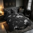 thumbnail image 2 of Erosebridal Gothic Floral King Bedding, Vintage Romantic Flower King Bed in a Bag, Black, Black Reversible, 7pcs, 2 of 6