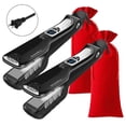 thumbnail image 2 of Planchas a Vapor con Peine TitaniumSteamBlack 2Pzas Plancha Negro Bolsa Rojo 110-240V 160-230°C Placa 100mm x 42 mm Cerá, 2 of 2