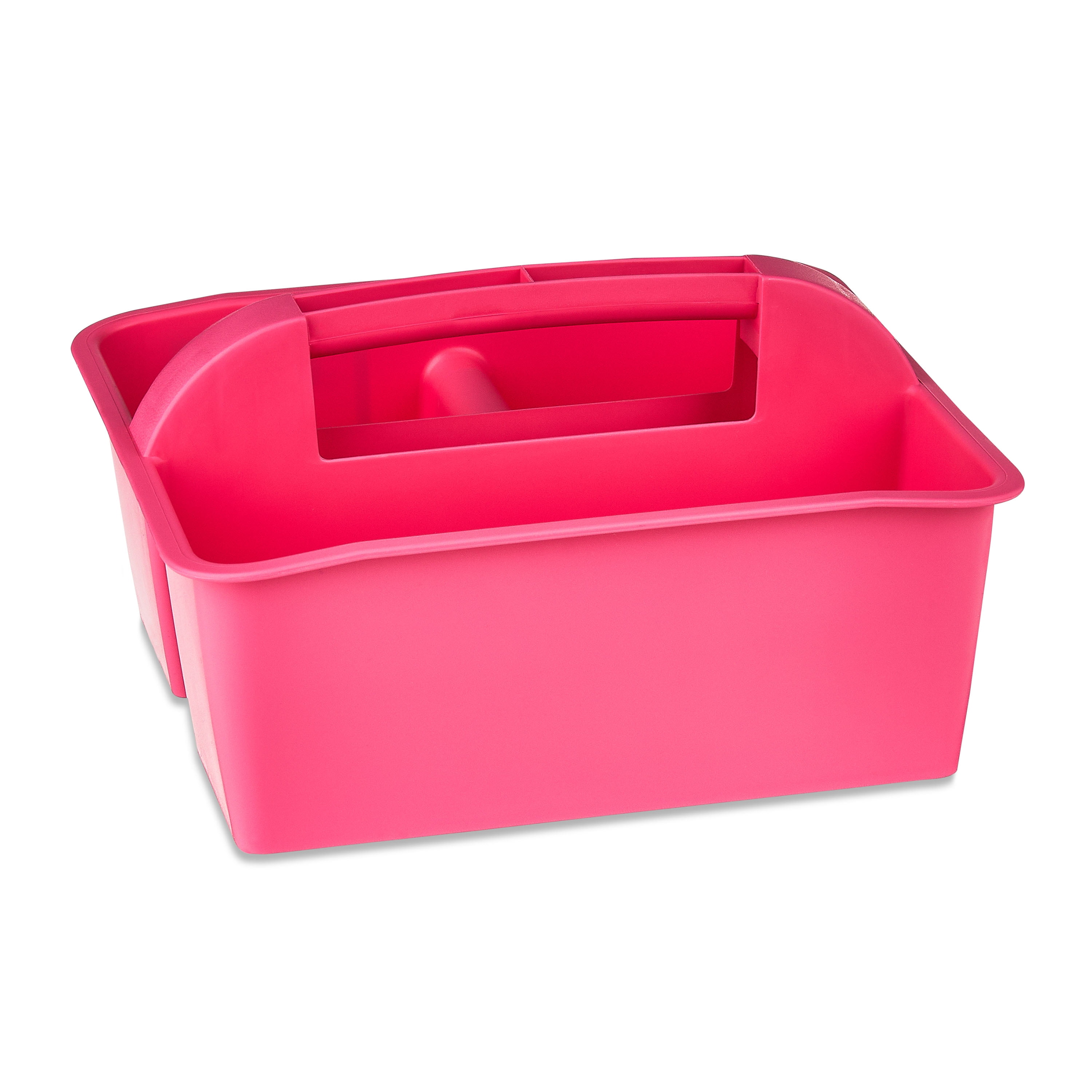 Pen+Gear Plastic Caddy, Desktop Craft and Hobby Organizer, Coral Passion, 1-Pack