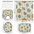 thumbnail image 6 of Ryvnso 4 Pcs Cute Spaceship Bathroom Shower Curtain Set with 12 Hooks Bath Mat Toilet Lid Cover, 6 of 8